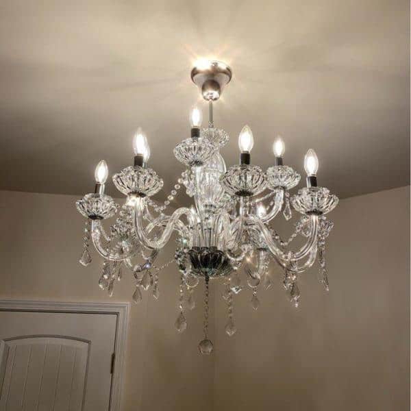 Atlanta 12-Light Clear Candle Style Traditional Chandelier with Crystal Accents