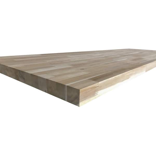 6 ft. L x 25 in. D Unfinished Acacia Butcher Block Countertop in With Standard Edge