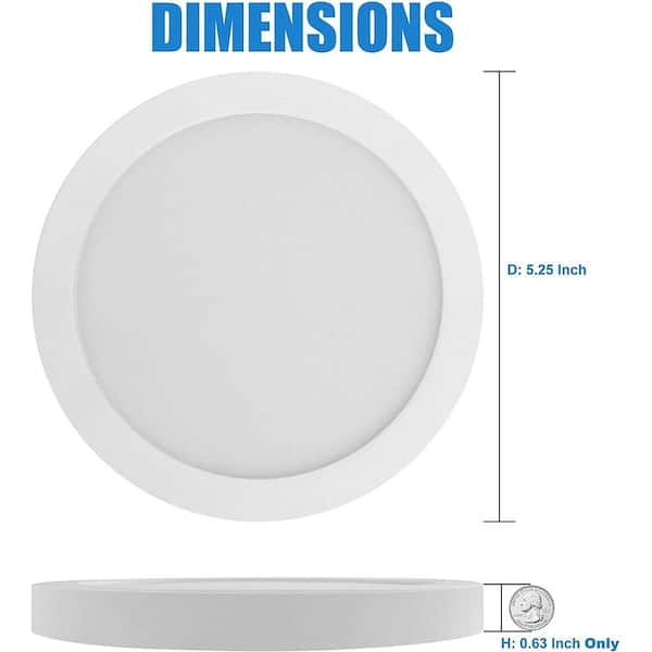 5 in. LED Flush Mount 3 Color Ceiling Light Fixture