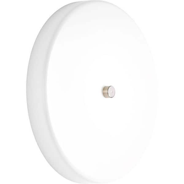 12 in. Beyond Collection 1-Light Brushed Nickel LED Flush Mount