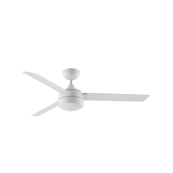 Xeno Wet 56 in. Integrated LED Indoor/Outdoor Matte White Ceiling Fan with Light Kit and Remote Control