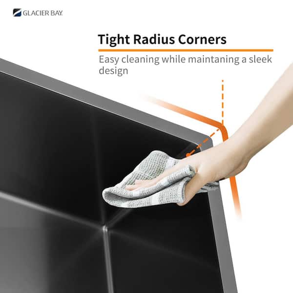 Gunmetal Black Stainless Steel 31 in. 18-Gauge Single Bowl Undermount Kitchen Sink