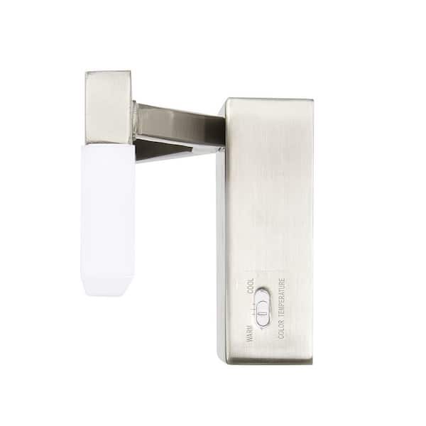 Eldridge 24 in. 1-Light Brushed Nickel LED Bathroom Vanity Light Bar