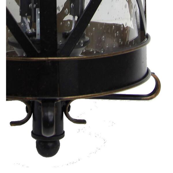 Taysom 3-Light Oil-Rubbed Bronze Outdoor Hanging Lantern