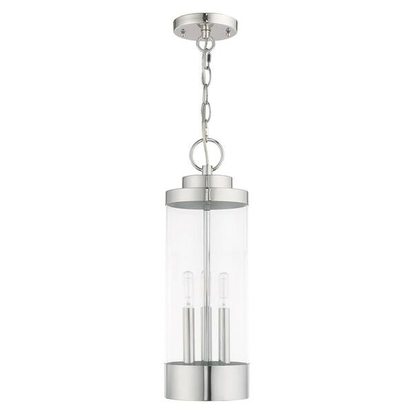 Hillcrest 3-Light Polished Chrome Outdoor Pendant