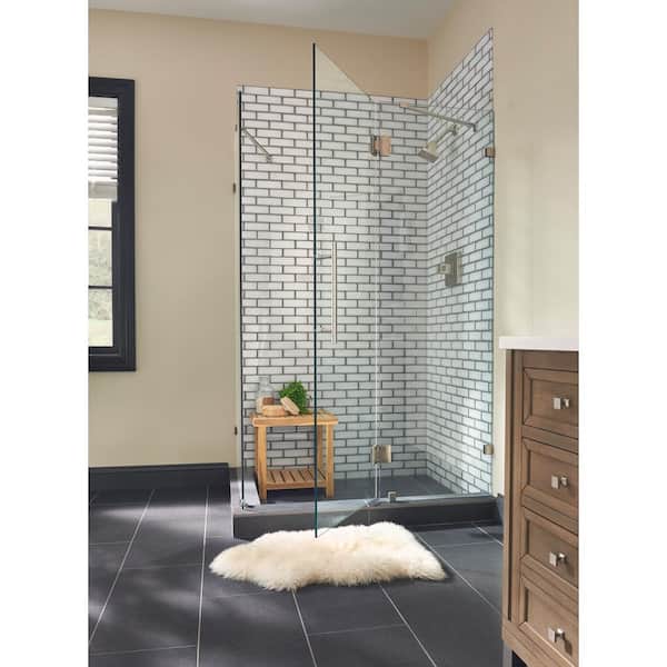 Ice Bevel Subway 11.73 in. x 11.73 in. Glossy Glass Blend Mesh-Mounted Mosaic Tile (9.6 sq. ft./Case)