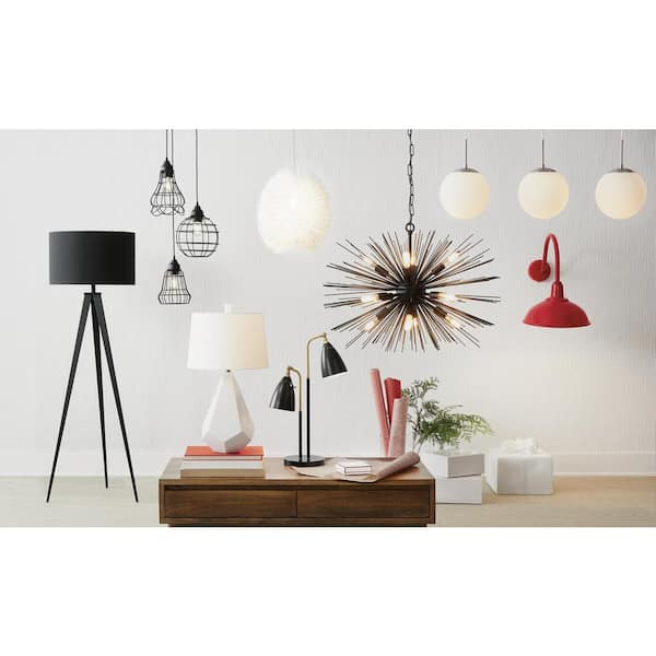 Director 62-1/2 in. Black Floor Lamp