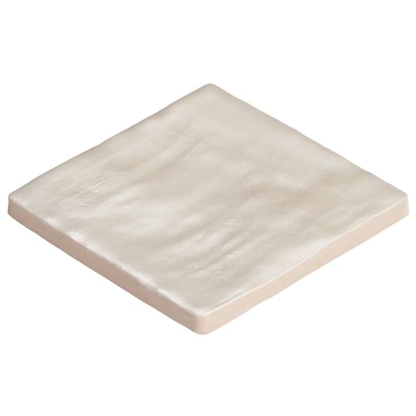 Amagansett Sand Dune Cream 4 in. x 4 in. Mixed Finish Ceramic Wall Tile (5.38 sq. ft. / case)