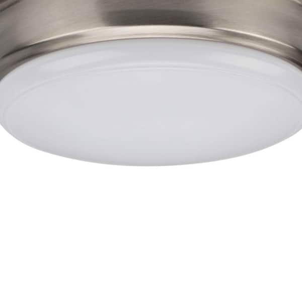 13 in. 1-Light Brushed Nickel LED Flush Mount