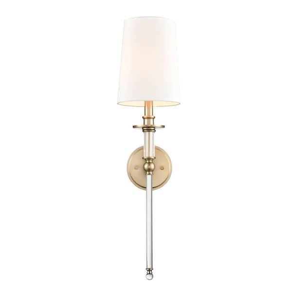 26 in. 1-Light Modern Gold Sconce