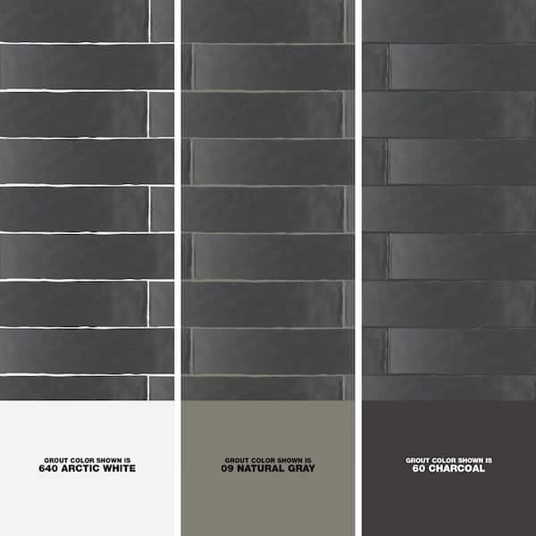 Chester Matte Nero 3 in. x 12 in. Ceramic Wall Tile (5.72 sq. ft./Case)