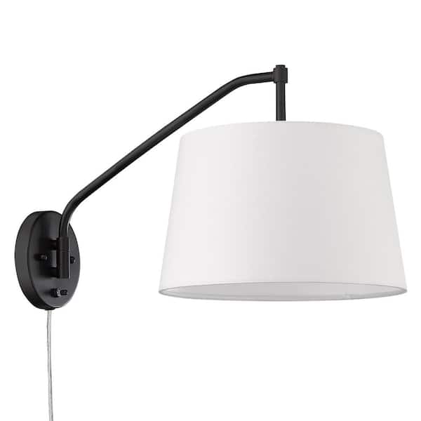 Ryleigh 0.75 in. 1-Light Matte Black Sconce