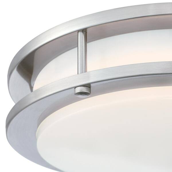 Lauderdale 11 in. 19-Watt Brushed Nickel Integrated LED Flush Mount