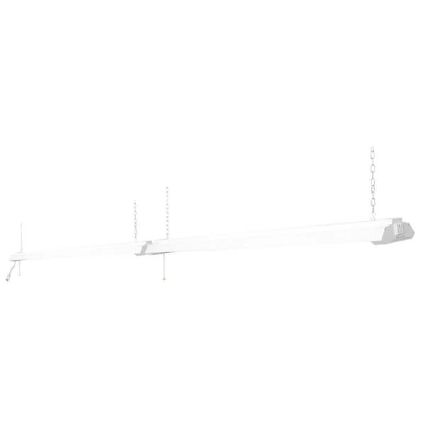 4 ft. 50-Watt Equivalent 5000 Lumens Linkable Integrated LED White Shop Light 5000K (2-Pack)