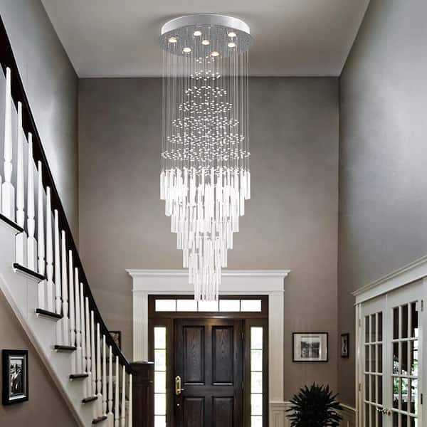 Albany 7-Light Clear Statement Empire Chandelier with Crystal Accents