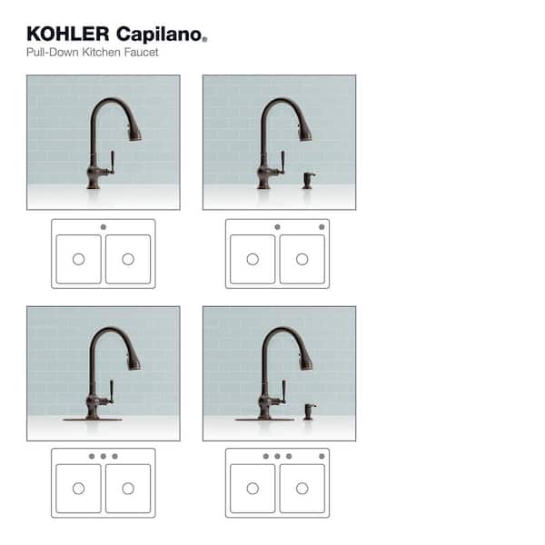 Capilano Single-Handle Pull-Down Sprayer Kitchen Faucet with Boost Technology in Oil-Rubbed Bronze