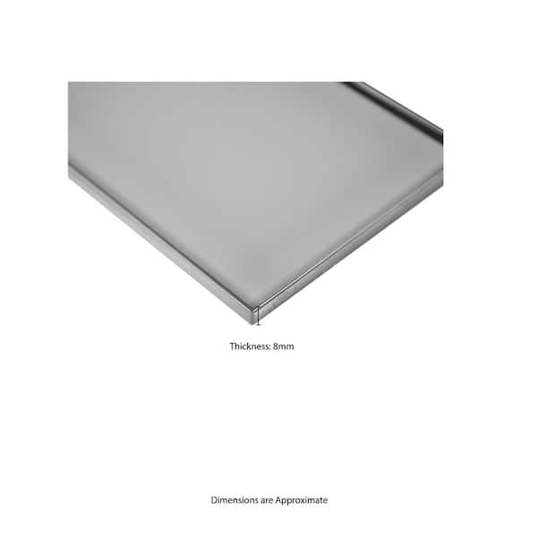 Ice Bevel 4 in. x 12 in. Solid Glossy Glass Subway Wall Tile (0.3 sq. ft. / Each)