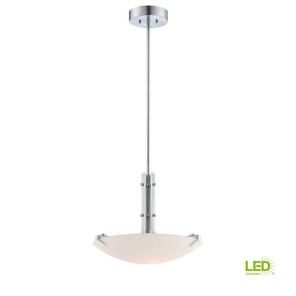 Archer 1-Light Satin Platinum LED Inverted Pendant