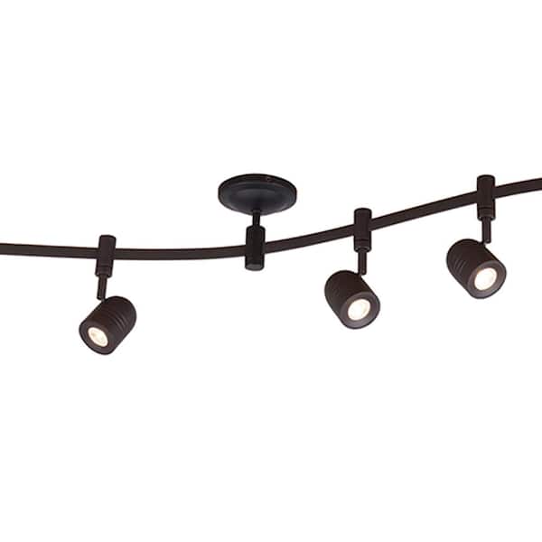 8 ft. 6-Light Oil Rubbed Bronze Integrated LED Flex Track Lighting Kit
