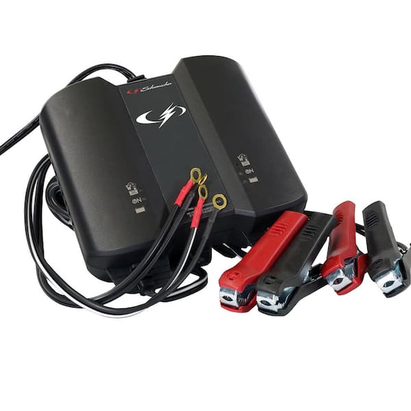Automotive 6-Volt/12-Volt 2-Amp Two-Bank Battery Charger and Maintainer, Fully Automatic, Charges Simultaneously