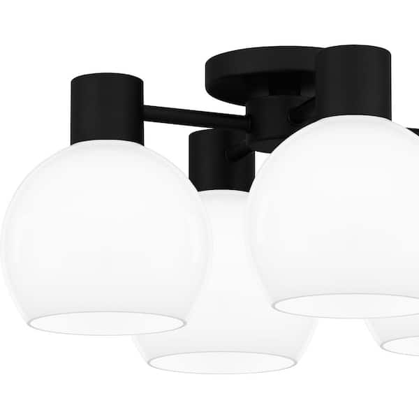 Donahue 18 In. Matte Black Semi-Flush Mount