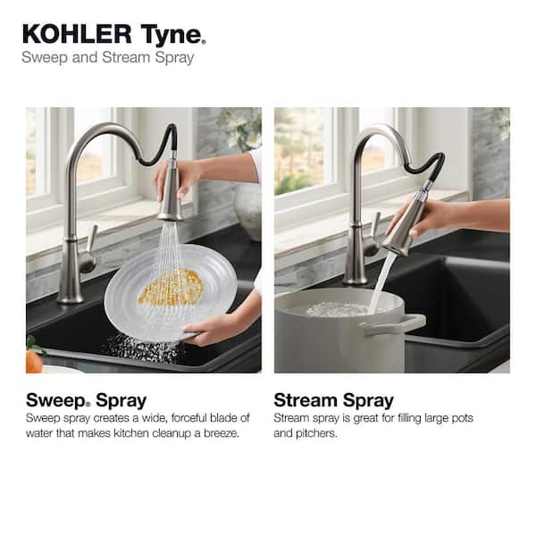 Tyne Single-Handle Pull-Down Sprayer Kitchen Faucet in Vibrant Stainless