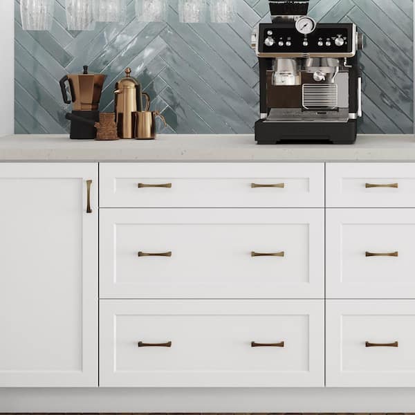 Designer Series Melvern White Assembled Pots and Pans Drawer Base Kitchen Cabinet (36 in. x 34.5 in. x 23.75 in.)