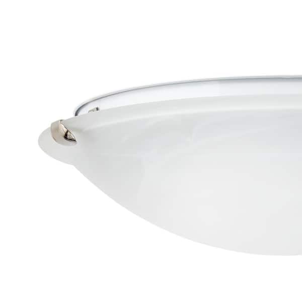 Chalene 15 in. 1-Light Pewter Clip Integrated LED Flush Mount
