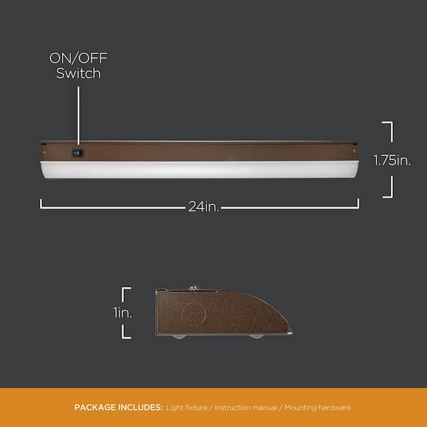 ProWire Direct Wire 24 in. LED Oil-Rubbed Bronze Under Cabinet Light