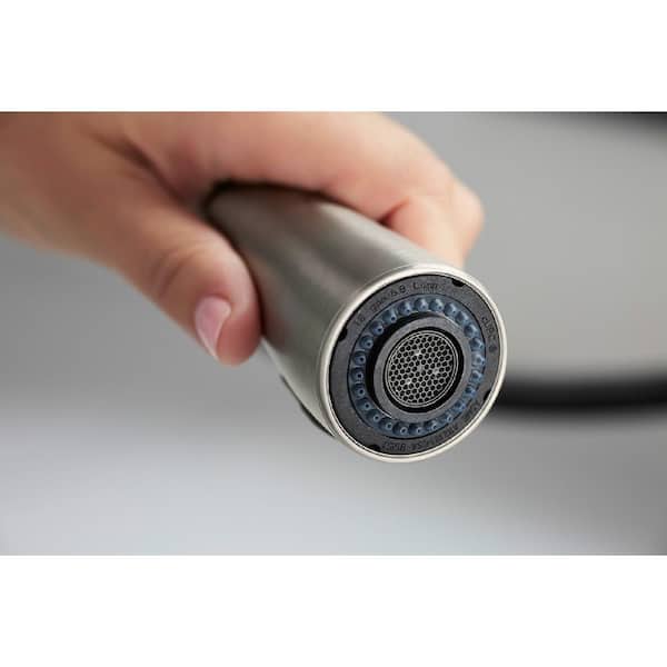 Simplice Single-Handle Pull-Down Sprayer Kitchen Faucet with DockNetik and Sweep Spray in Vibrant Stainless