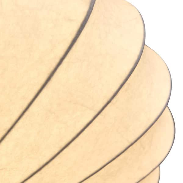 Kateo 24 in. 3-Light White Semi-Flush Mount Ceiling Light With Silk Shade