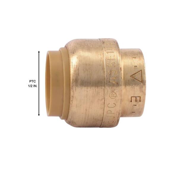 1/2 in. Push-to-Connect Brass End Stop Fitting Pro Pack (4-Pack)