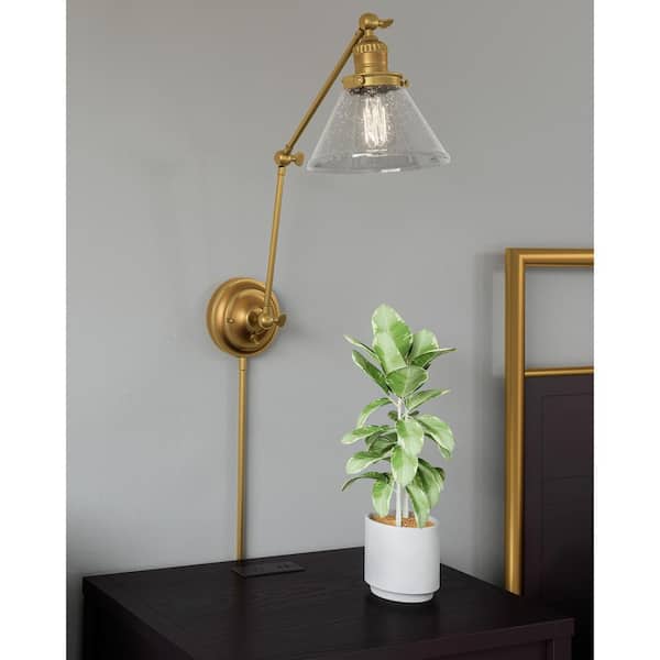 Augustin Wall Mount Sconce in Satin Gold