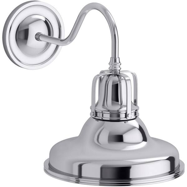 Hauksbee 1-Light 10 in. W Black with Brass Trim Sconce