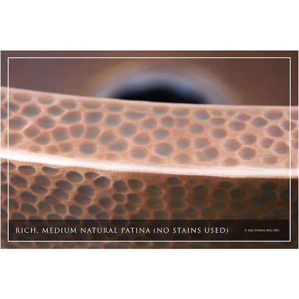 Luxury Medium Patina 12-Gauge Copper 33 in. Single Bowl Farmhouse Apron Kitchen Sink with Accs and Curved Front