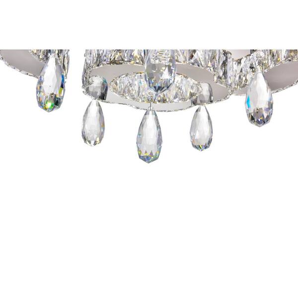 Cascata LED Flush Mount With Chrome Finish