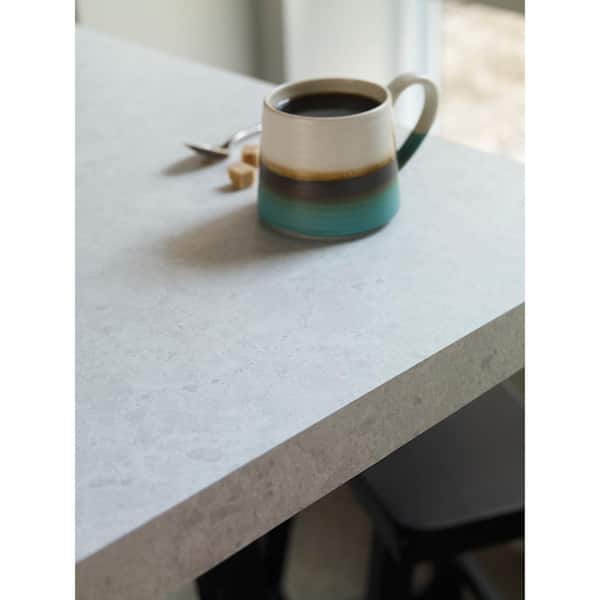 4 ft. x 8 ft. Laminate Sheet in White Shalestone with Matte Finish