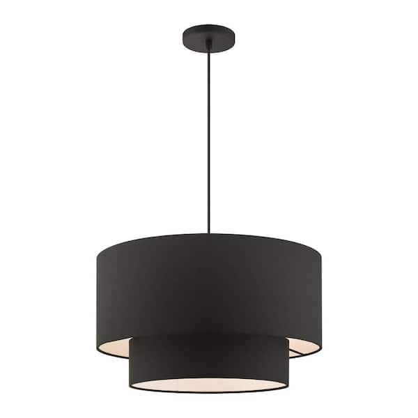 Hillcott 3 Light Black Pendant