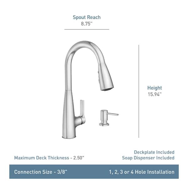 Haelyn Single-Handle Pull-Down Sprayer Kitchen Faucet with Reflex and Power Clean in Spot Resist Stainless