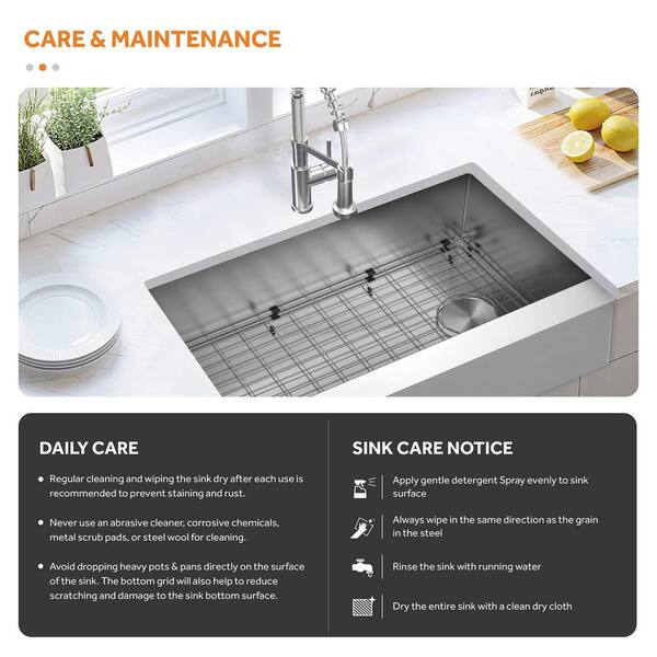 Professional 36 in All-in-One Farmhouse/Apron-Front 16G Stainless Steel Single Bowl Kitchen Sink with Spring Neck Faucet