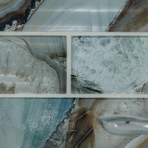 Night Sky 11.81 in. x 11.81 in. Textured Glass Subway Wall Tile (9.7 sq. ft./Case)