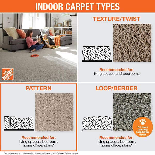 Perfectly Posh - Soft Light - Beige 43 oz. Nylon Pattern Installed Carpet