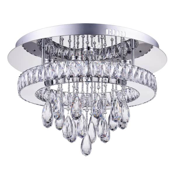 Veil LED Flush Mount With Chrome Finish