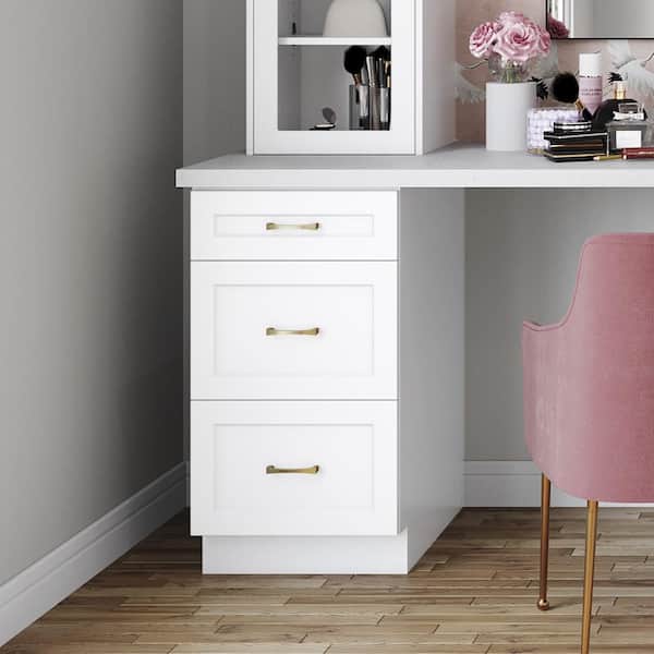 Designer Series Melvern Assembled 18x34.5x23.75 in. Drawer Base Kitchen Cabinet in White