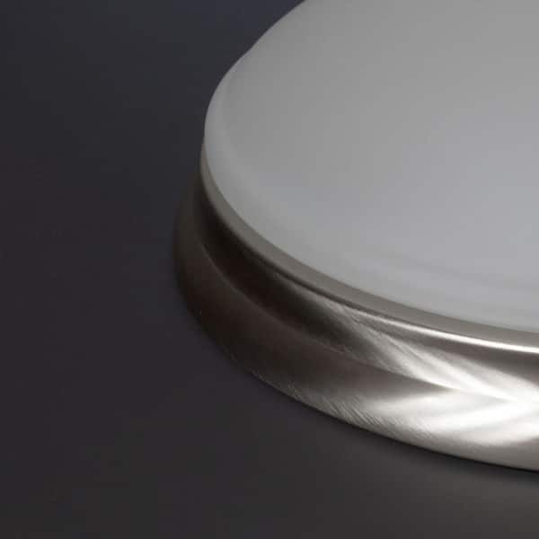 LED Flush Mount Collection 17-Watt Brushed Nickel Integrated LED Flush Mount