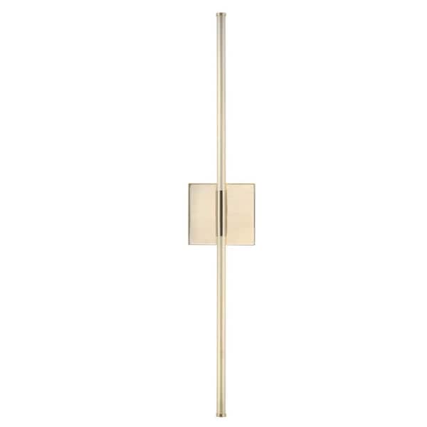 Makena 28 in. Gold Dimmable Integrated LED Metal Wall Sconce