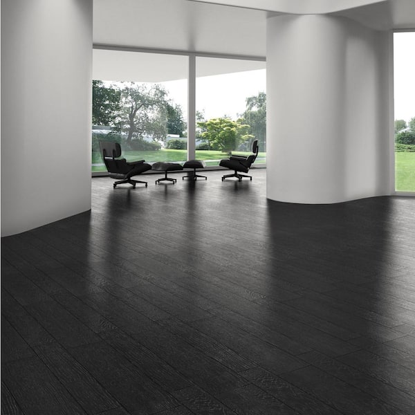 Mangrove Nero 8 in. x 36 in. 10mm Matte Porcelain Floor and Wall Tile (7-piece 14.63 sq. ft. / box)