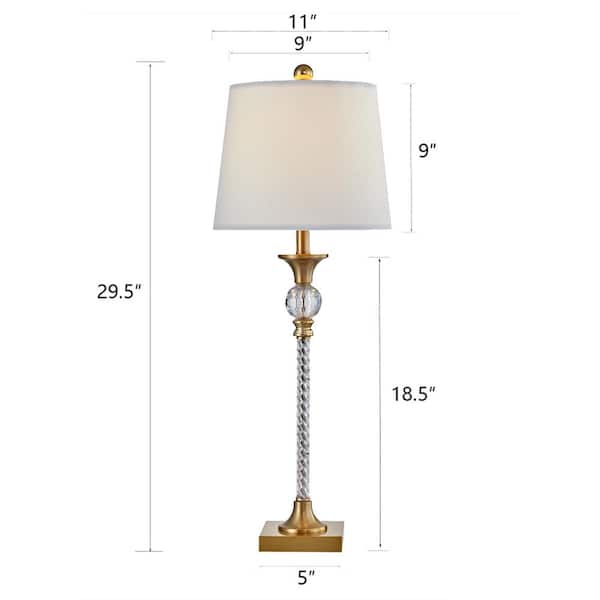 Montgomery 29 .5 in. Gold/Clear Buffet Lamp