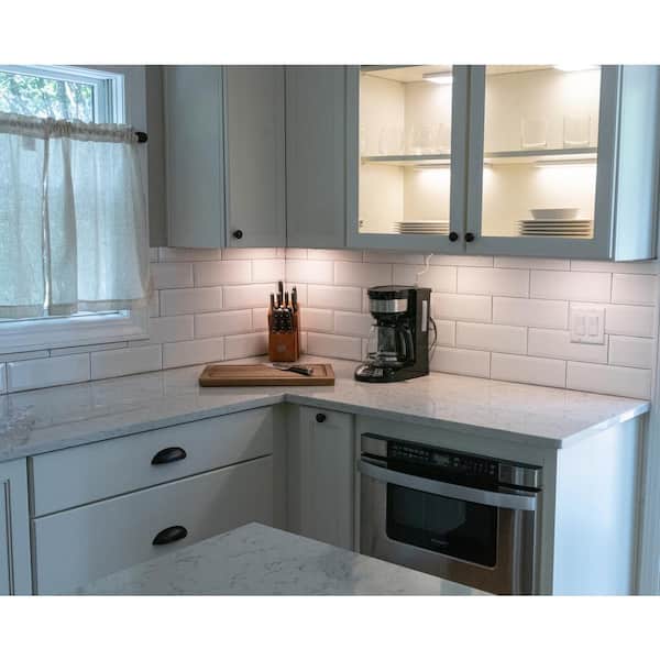 Plug-In LED RF Remote and Motion Controlled Under Cabinet Puck Light with Changeable Shell (3-Pack)