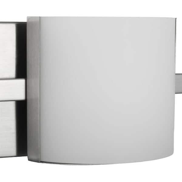 Arch LED Collection 3-Light Brushed Nickel Etched Glass Modern Bath Vanity Light